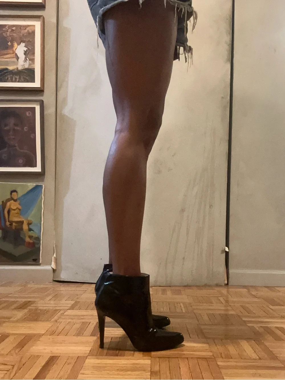 Vintage Isabel Toledo for Anne Klein patent leather booties